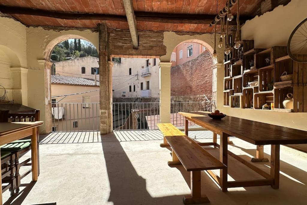 Habitacion Roca Foradada En Casa Cami De Les Aiguees Monistrol De Montserrat Exterior foto